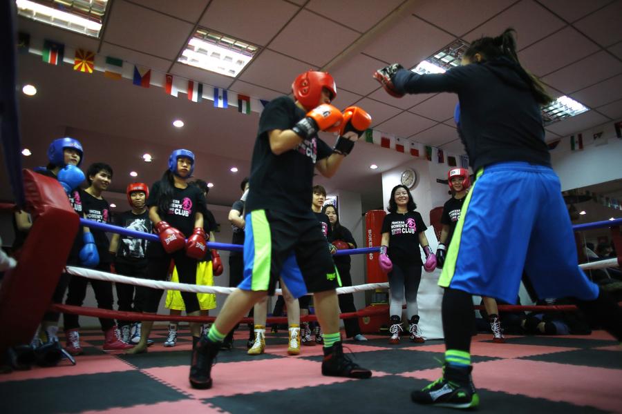 Women's boxing club a hit in Shanghai