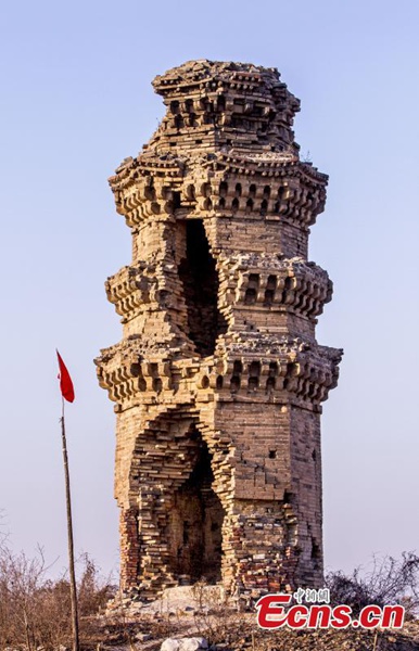 Ancient pagoda falls into disrepair