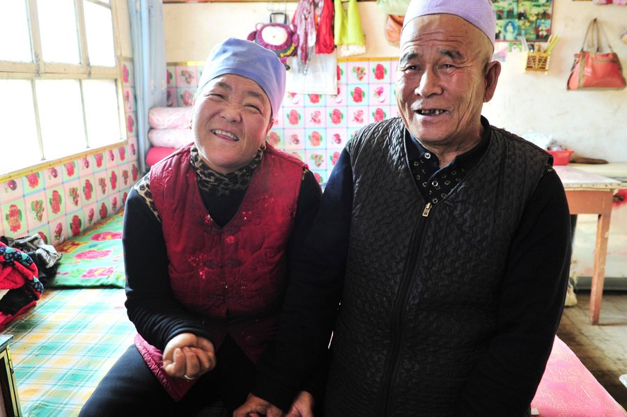 Disabled woman uses her feet to care for husband