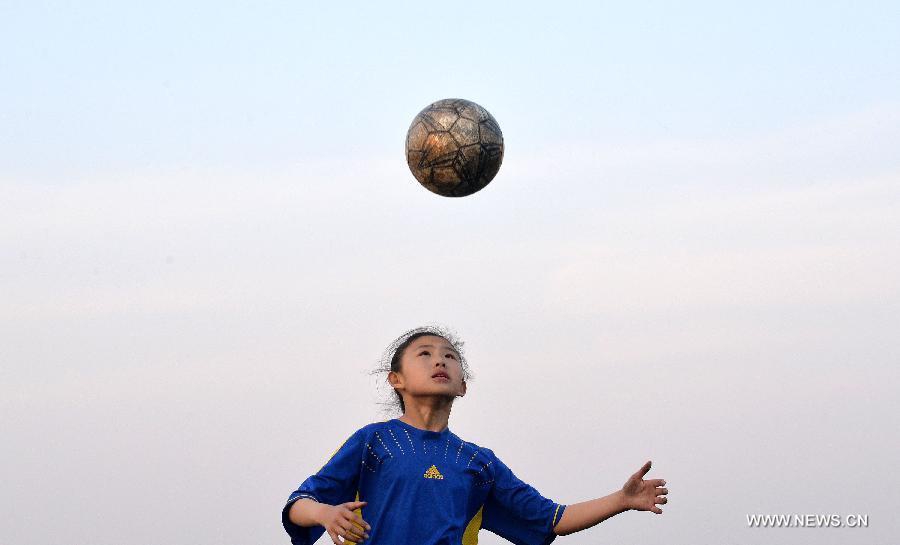 Chinese young girls from Hebei rule soccer fields