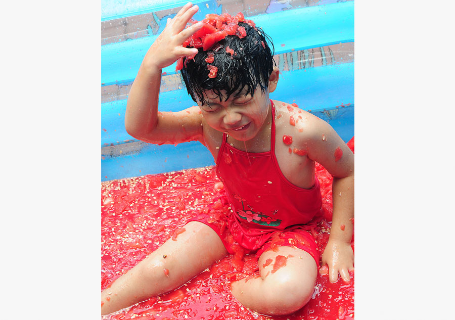 Creative use of fruit peel helps youngsters beat the heat