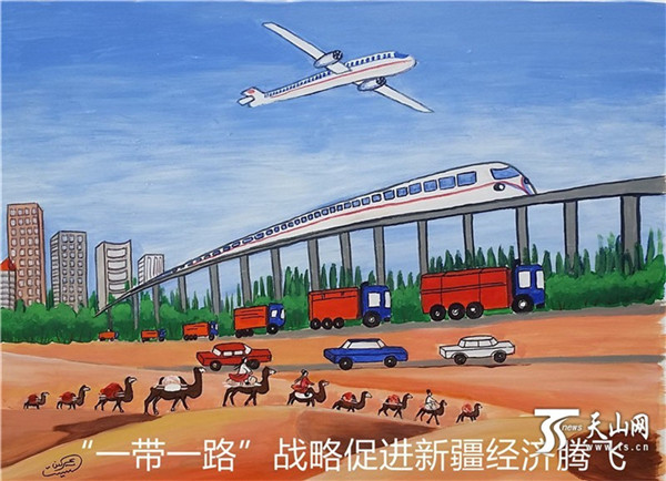 Farmers' paintings presented online for celebrating 60th anniv. of Xinjiang