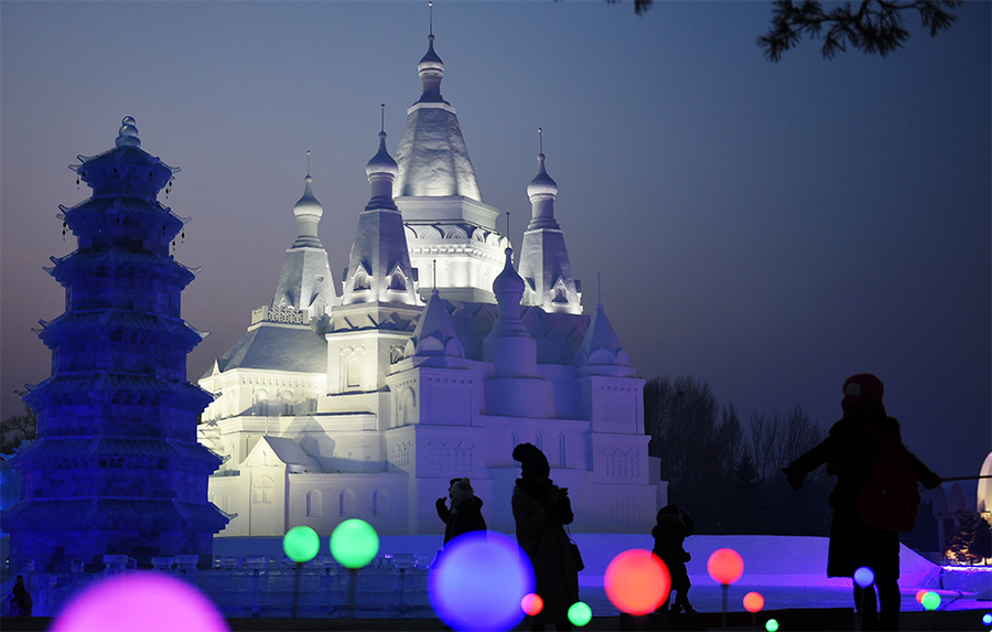 World's highest ice building opens doors in Harbin