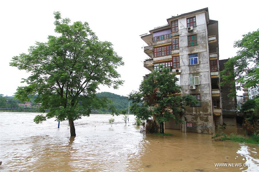 Shunchang County in E China's Fujian flooded by water