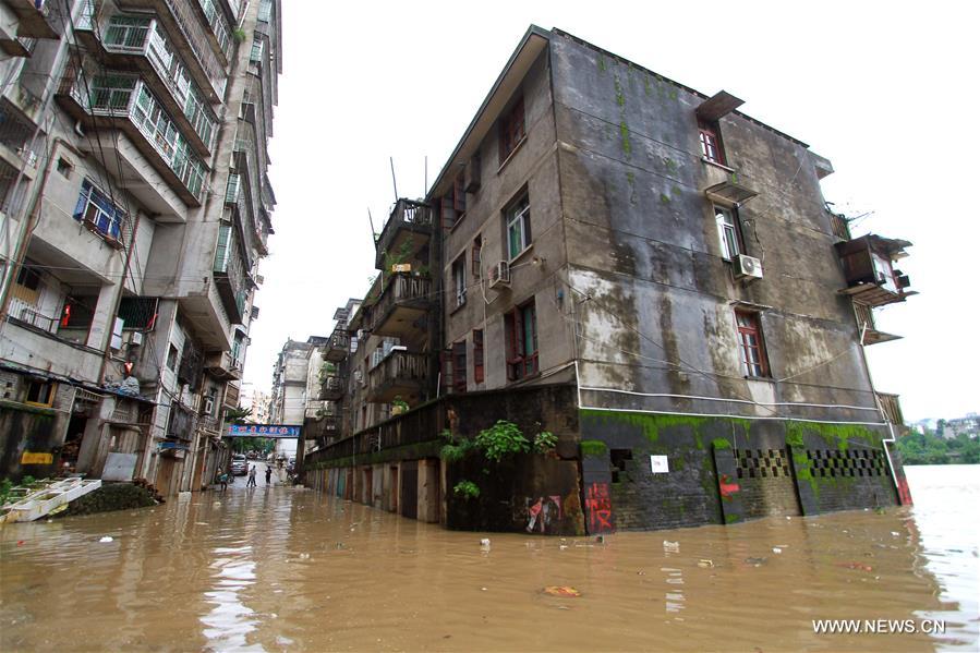 Shunchang County in E China's Fujian flooded by water