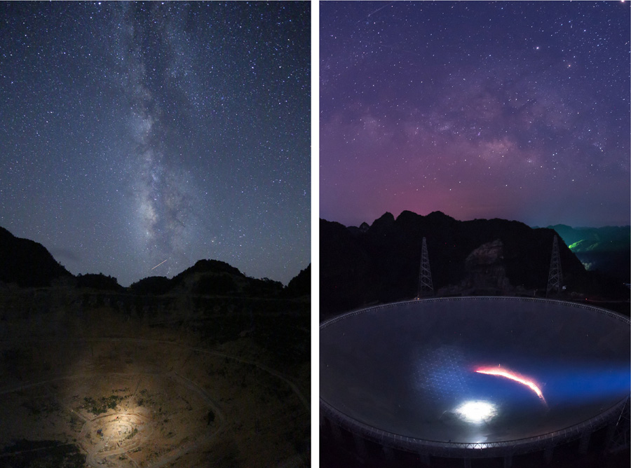 In pics: Installation process of world's largest telescope in China