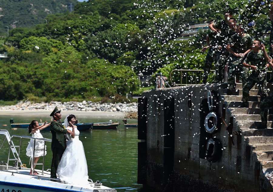 Wedding ceremony eight years late