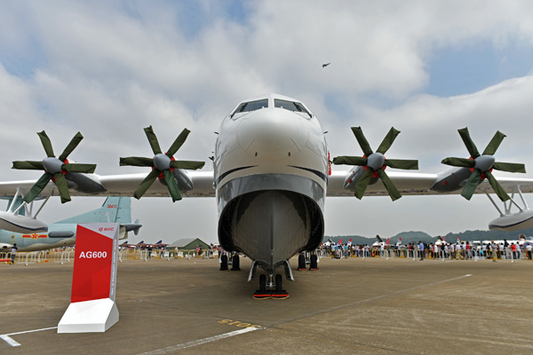 Seaplane undergoing final tests