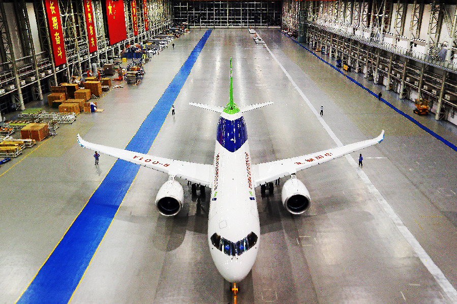 A closer look at C919 ahead of its maiden flight