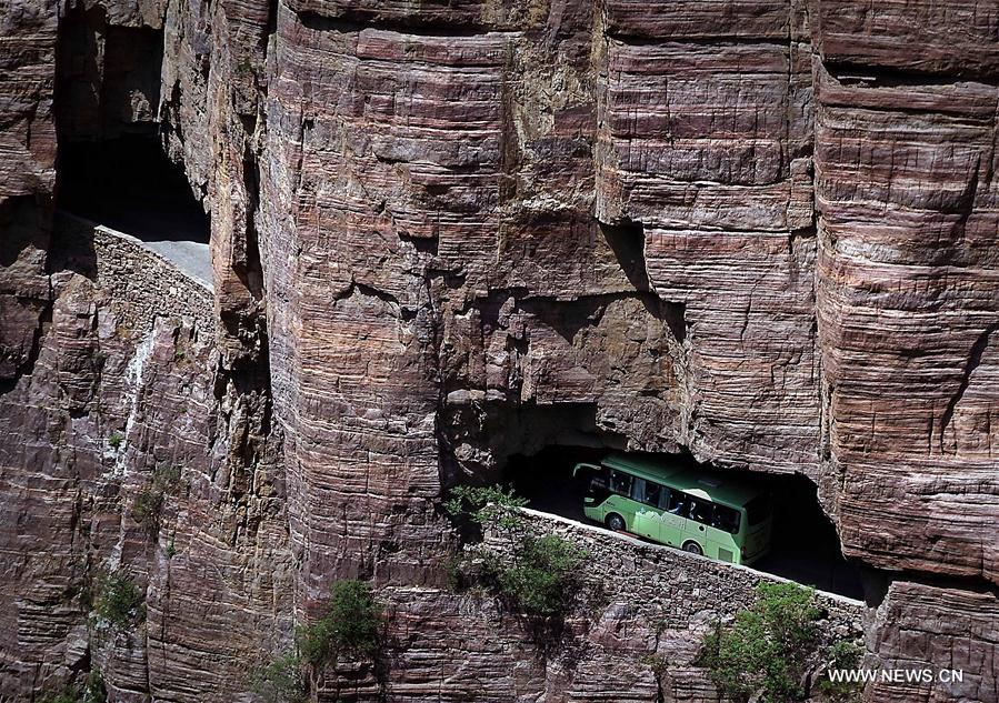 Miraculous road at Guoliang cliff corridor in Henan