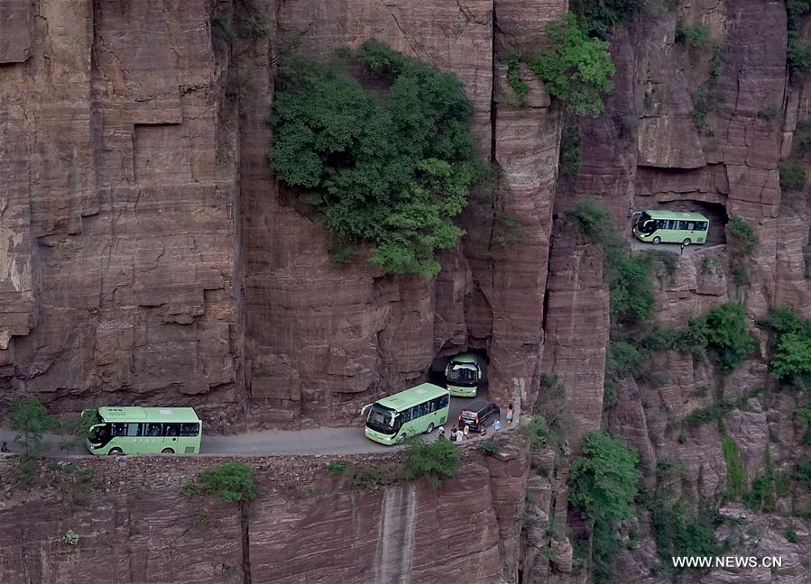 Miraculous road at Guoliang cliff corridor in Henan