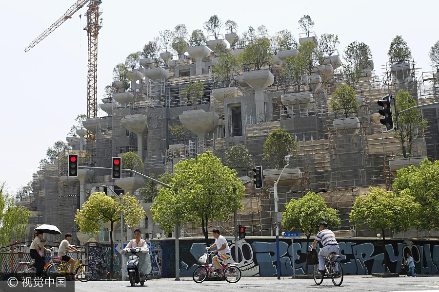 Touch of green added to Shanghai building