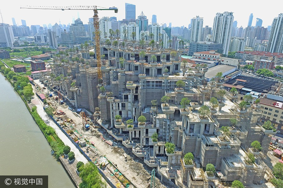 Touch of green added to Shanghai building