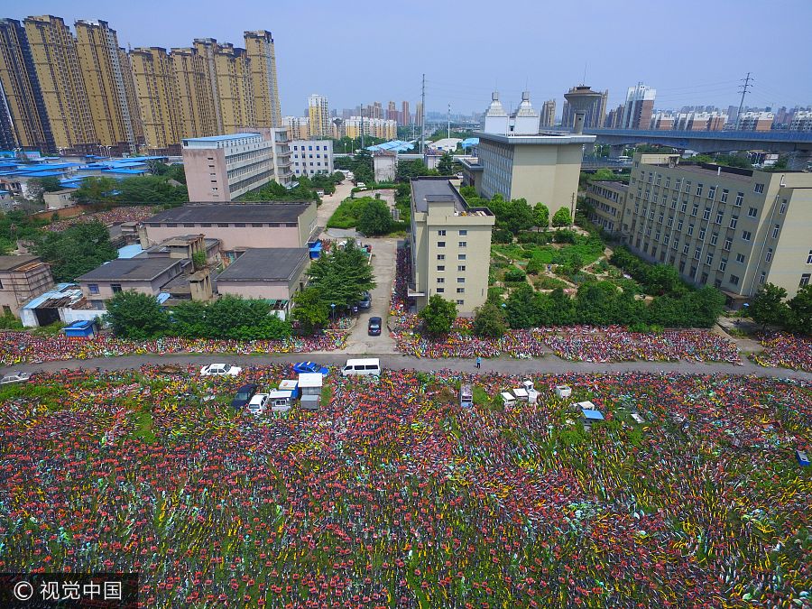 Peak problem: Mountain of impounded shared bikes seen in Hefei