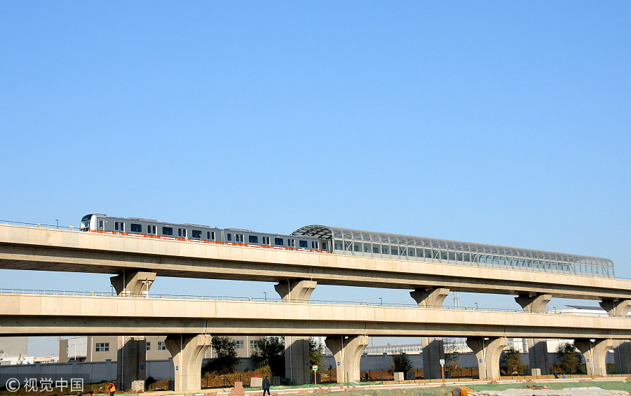 China's first driverless subway makes test run