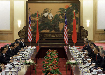 Top leaders of China and US hold talks in Beijing