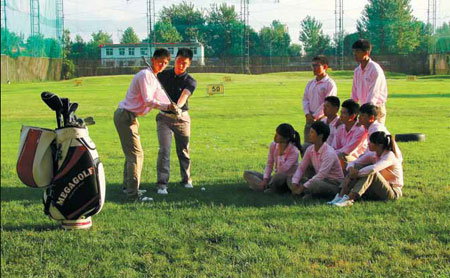 Green golf students prepare to join the club