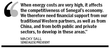 Senegal leader visits China