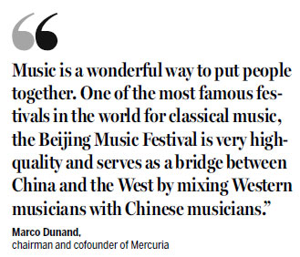 Mercuria views music as a bridge with China