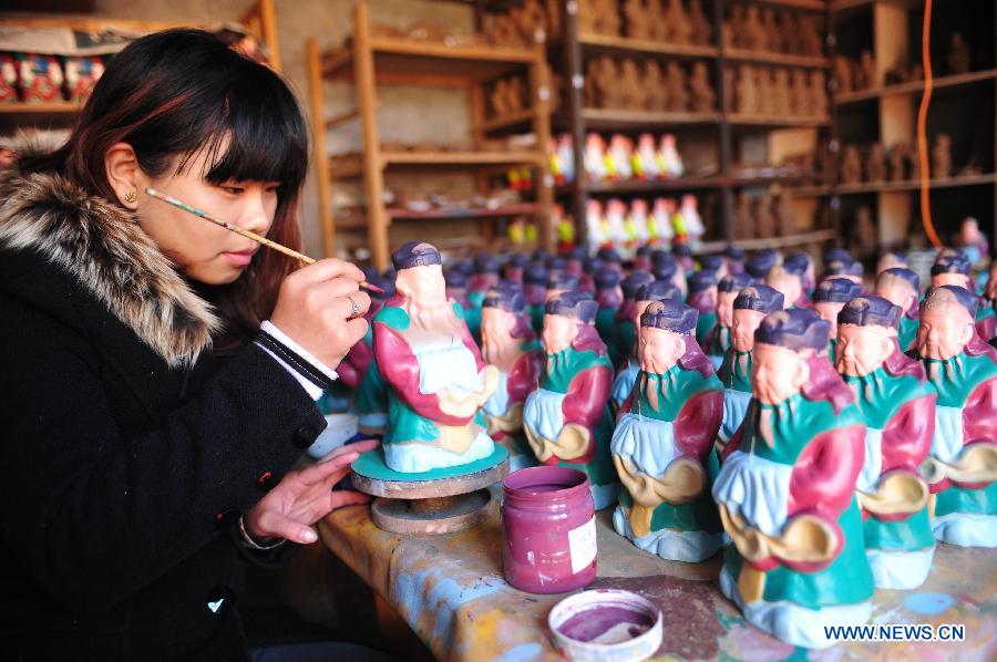 Sanchizhai clay sculptures in N China