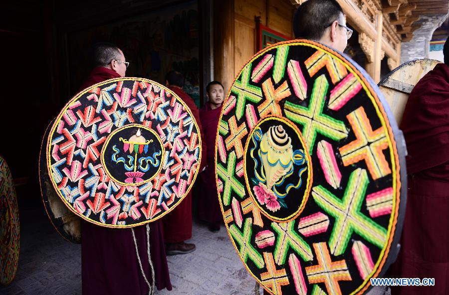 Ghee flower exhibitions held in monasteries in NW China