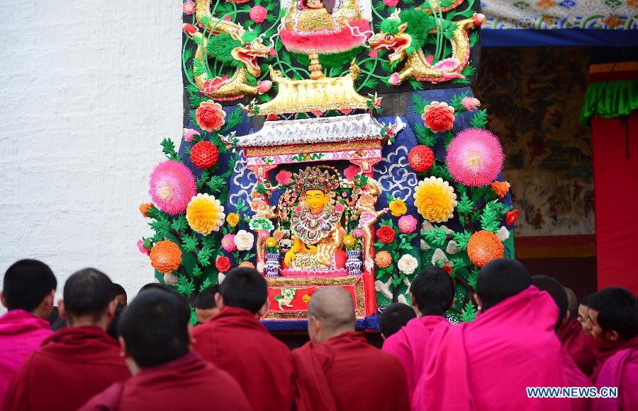 Ghee flower exhibitions held in monasteries in NW China