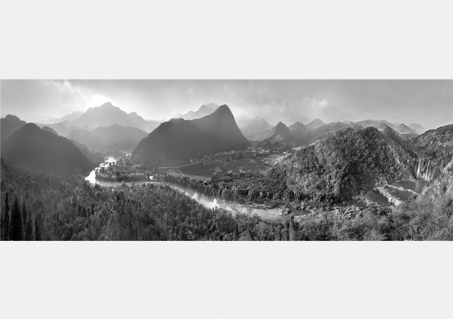 Amazing landscapes of China in white and black