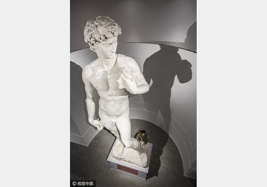 Statue of David on show in Shanghai