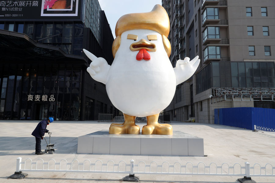 Chicken artwork celebrates Year of the Rooster