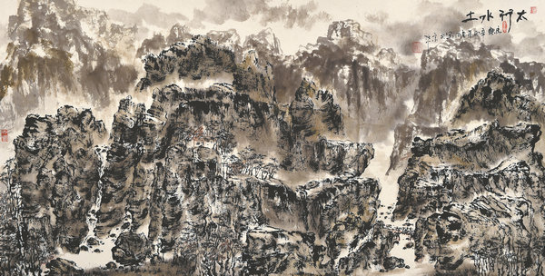 Painter depicts great Taihang Mountains with passion and love