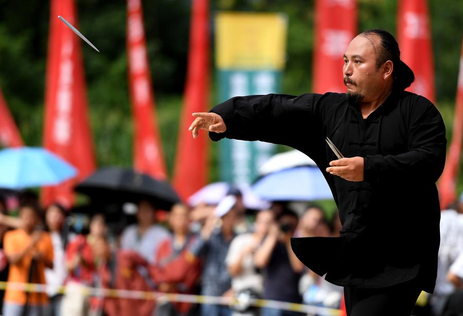 Martial arts competition held in Shaolin Temple