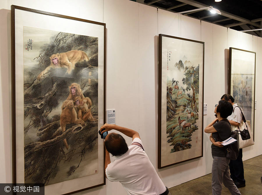 Ink and wash painting exhibit draws crowds in Hong Kong