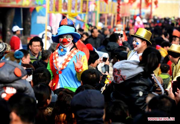 Spring Festival celebration at Beijing temple fair