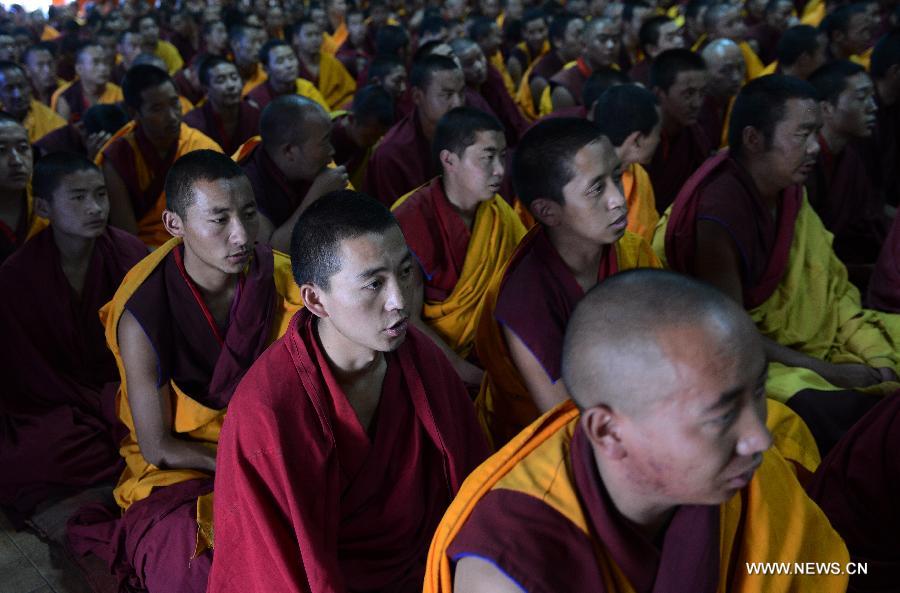 11th Panchen Lama delivers sermon in Xigaze, SW China's Tibet