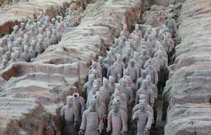 Colorful Qin Terracotta Figures exhibition in Xi'an