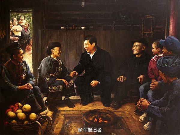 Oil paintings depict Chinese president's endeavors