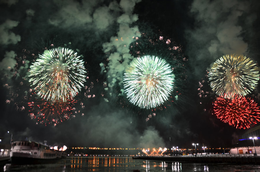 Spring Festival fireworks in New York City