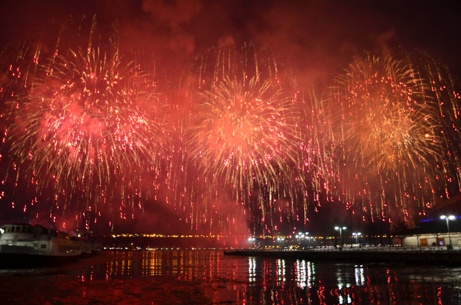 Spring Festival fireworks in New York City