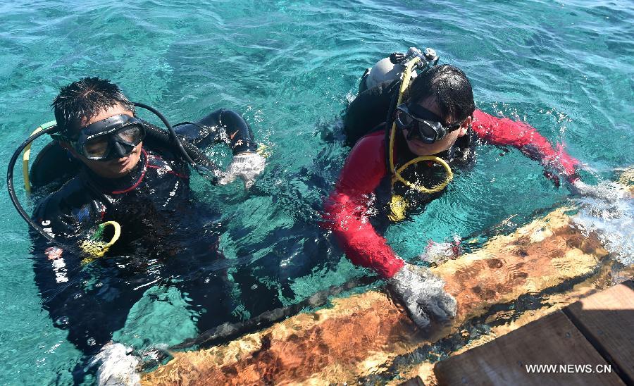 Chinese archaeological team explores Shanhu Island in South China Sea