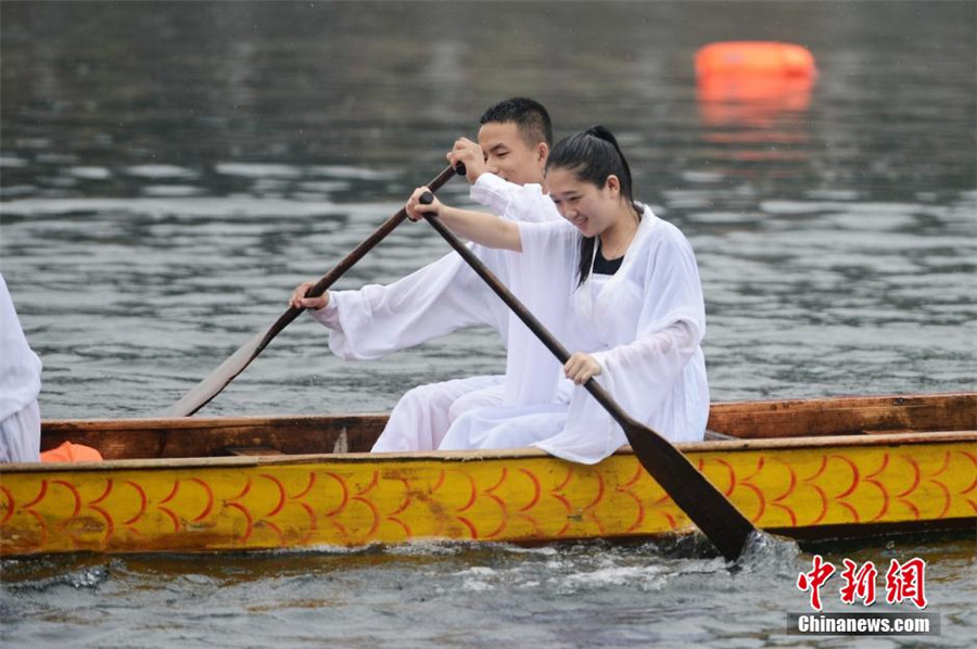 Monkey drummers bring fun to dragon boat race