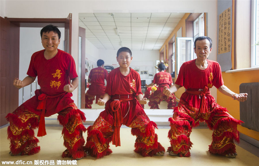 Three generations keep traditional lion dance alive