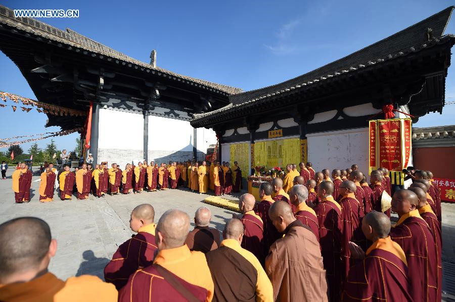 Dayun Temple held praying to mark 70th anniv. of anti-Japanese war victory