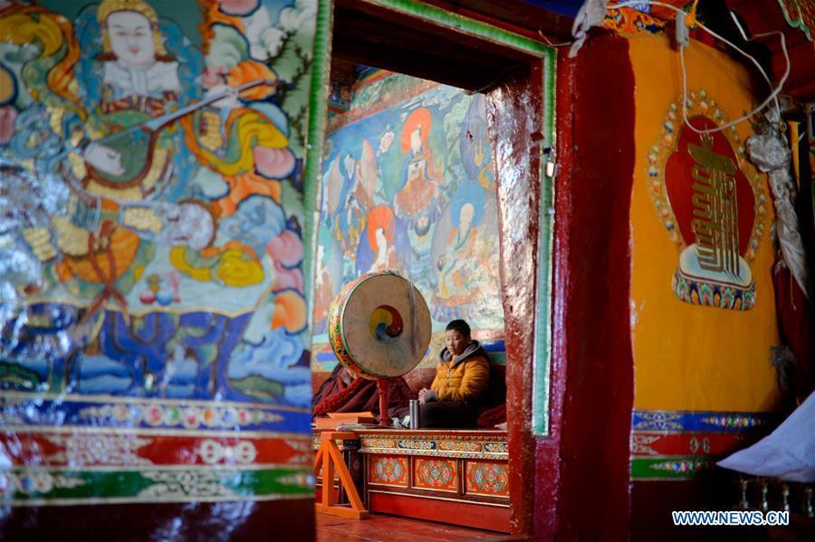 Ancient Cagar Monastery in Tibet