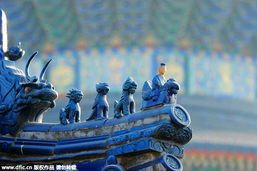 Bright Temple of Heaven shines in winter