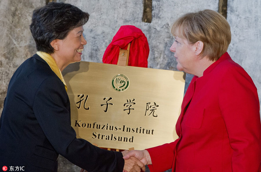 Angela Merkel inaugurates Germany's 17th Confucius Institute