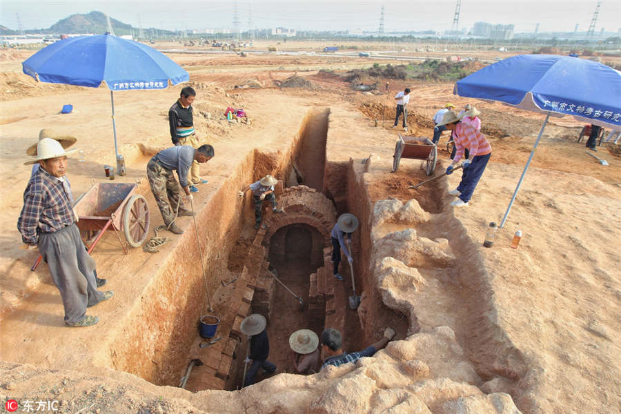 25 tombs spanning Shang and Ming dynasties unearthed in Guangzhou