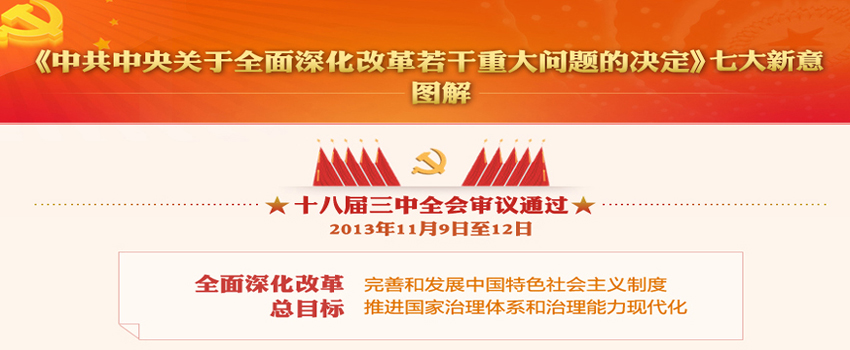 《中共中央關(guān)于全面深化改革若干重大問題的決定》七大新意