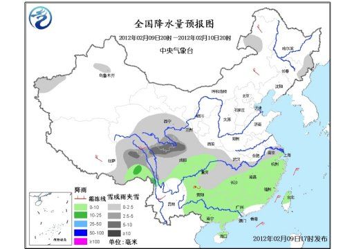 南方大部持續(xù)陰雨雪青藏高原東部有大雪