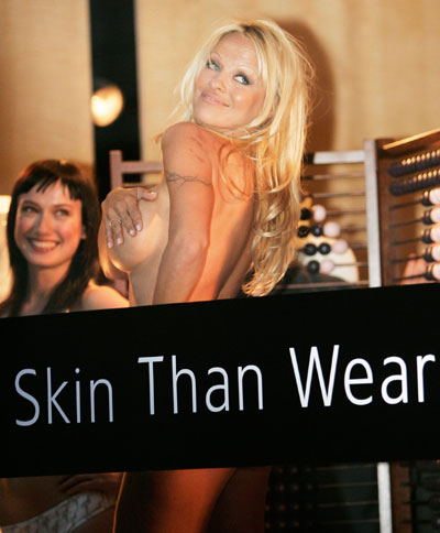 Pamela Anderson gets naked for fur-free fashion