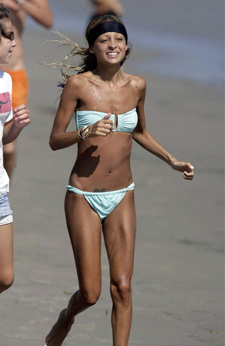 Nicole Richie in bikini on the beach in Malibu